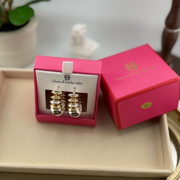 House of Harlow 1960 Gold Spiral Earrings - Picture 3 of 7